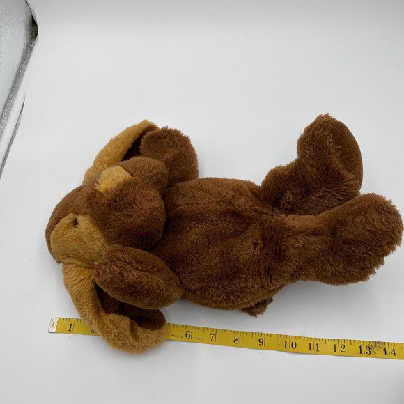 Vintage 1995 Fordlet Brown Dog 13" Plush Stuffed Animal Brown Tan Spot - Picture 8 of 8